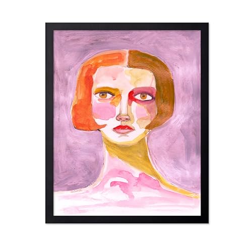 Monem Art Pastel Bob Haircut Portrait Print - Retro Watercolor
