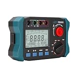 ASHATA Tragbarer LCD-Megohmmeter-Isolationstester, Leistungsstarkes Digitales Gerät, 0,06 MΩ-50,00 GΩ für Elektriker in Industriellen Umgebungen