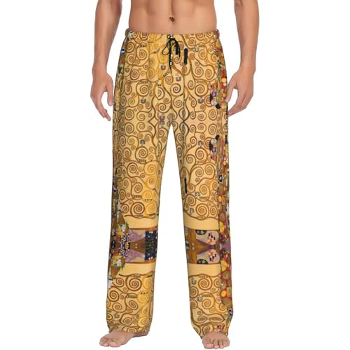 Pantalon de pyjama homme EdWal Noir XXL imprimé arbre de vie avec poches