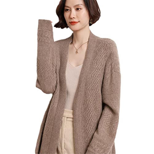 Damen Kaschmir Pullover 100% Kaschmir Cardigan Pullover Damen Einfarbig...