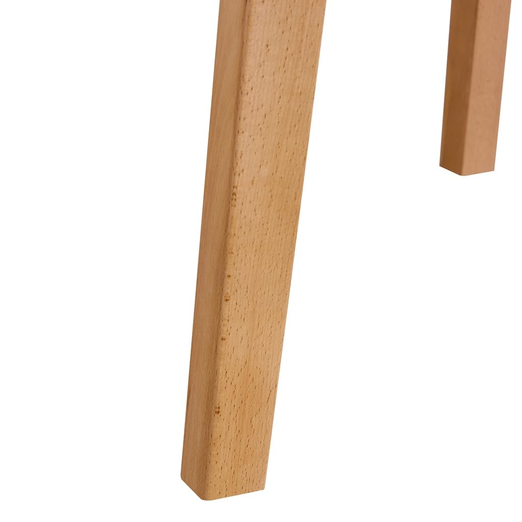 Mesa de Comedor Extensible Blanca Estilo Nórdico con Patas de Madera de Roble – 140/180x90x75 cm – Diseño Moderno y Elegante con Tapa Lacada en MDF