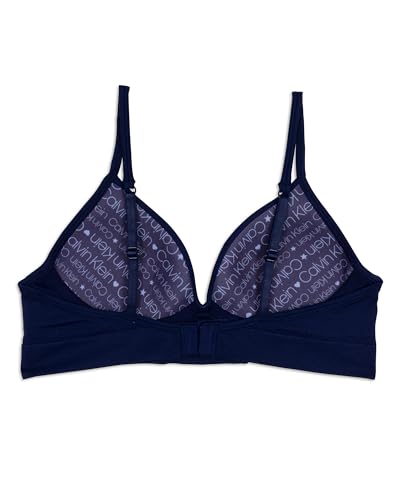 Calvin Klein Girl's Hybrid Seamless Soft Crop Bra, Symphony, 32A3