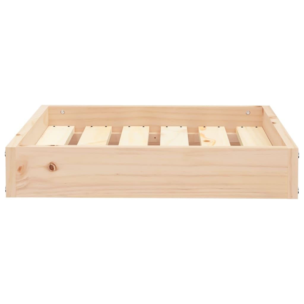 Legowisko dla psa z litego drewna sosnowego 51,5x44x9 cm, stabilna rama i ponadczasowy prostokątny design do minimalistycznych przestrzeni, w zestawie z instrukcją montażu