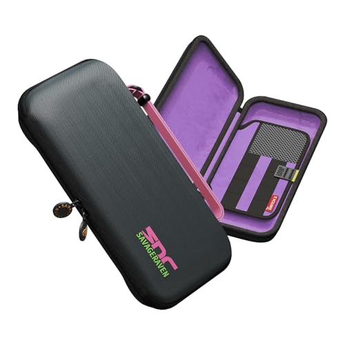 SAVAGE RAVEN by Skull & Co. Every Day Slim Carrying Case for Nintendo Switch 2: Portable Hard Shell Protective Travel Gaming Console Protection Case, Accessories, Storage, Blue Gray