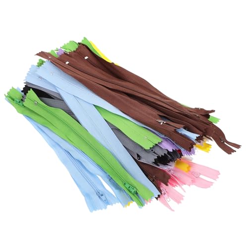 Healifty Cremalleras de Nylon Multicolor 20 Cm 100 Unidades Cremalleras Separadoras para Coser Accesorio Doméstico y Manualidades para Ropa y Decoración