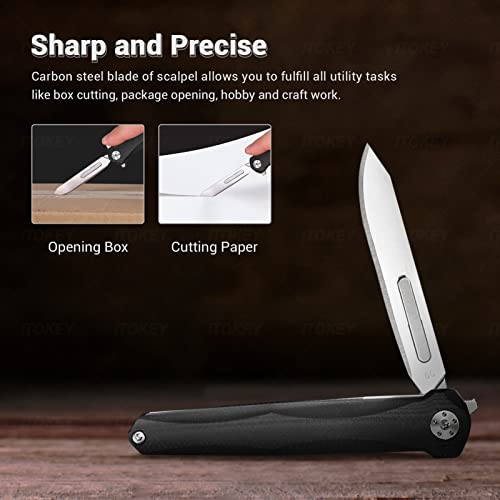 ITOKEY Pocket Knife for Men, Folding Scalpel Knife, EDC Utility Knife
