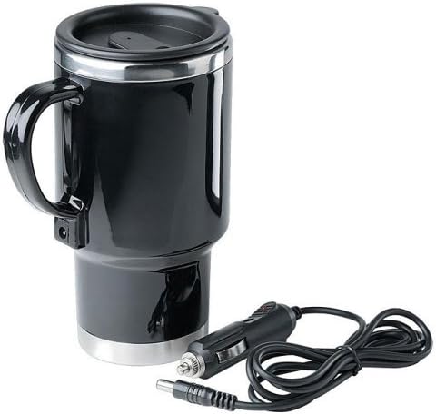 Emerson 14 oz. Stainless Steel Heated Auto Mug with 12V Car Power Adapter