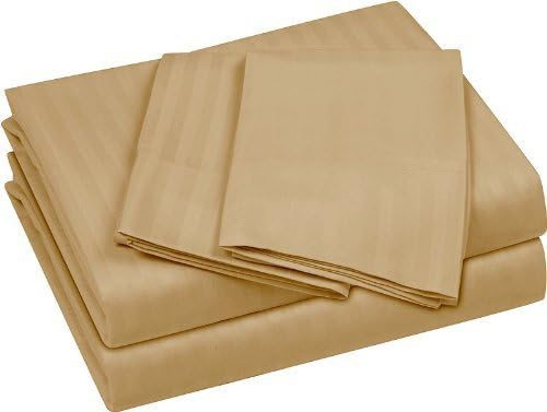 Venice Collection Venetian Luxury Damask Bed Sheet Set Bed Sheet Set - Queen, Gold