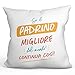 MUGFFINS Cuscino PADRINO - En italiano - Sei il migliore continua cosi - Idee Regali Divertenti - Rivestimento e Imbottitura (40x40 cm). Tatto Cotone