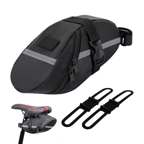 JDNFKG 1 Bolsa para Sillín De Bicicleta Y 2 Bridas para Cables, Bolsa para Cojín De Ciclismo, Bolsa para Guardar Equipos, Adecuada para Bicicletas De Montaña Y Carretera JDNFKG 1 Bolsa para Sillín De Bicicleta Y 2 Bridas para Cables, Bolsa para Cojín De Ciclismo, Bolsa para Guardar Equipos, Adecuada para Bicicletas De Montaña Y Carretera