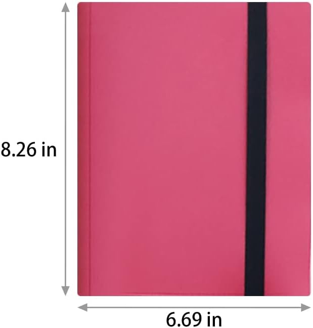 2 Pack 4 Pocket PU Leather Card Binder Holder, Up to 160 Cards, Fit for TCG, Baseball, Football