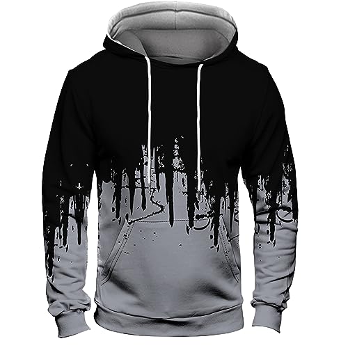Ymosrh Men's Halloween Sweatshirt Sweatshirts Drawstring Hooded Long Sleeve Hoodies With Pockets Hoodies Men, S-6XL2