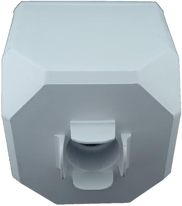 PRO-154 Multi-Purpose CCTV Pole Termination Junction Box, White, Pole Mount, 6.69x6.69x7.09 Inch, Weatherproof, 360-Degree Camera Housing, Top-of-Pole Installation