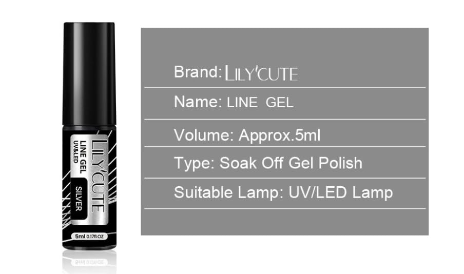 Miniatura 2 de Esmalte de uñas de gel de pintura metálica, pincel fino, esmalte de gel UVLED, esmalte de uñas pintado, kit de suministros de arte de uñas para el