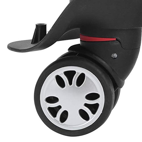 Roda de bagagem bastante resistente ao desgaste, roda universal, preta ecologicamente correta para m