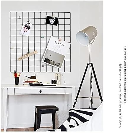 60x60cm Painted Wire Wall Grid Panel, Multifunction Photo Hanging Display and Wall Storage Organizer, Pack of 2