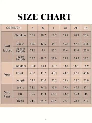 Men's 3 Pieces Business Notch Slim Fit Tuxedos Best Blazer for Wedding Suit4