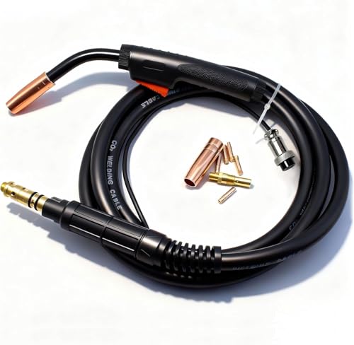 Image of 180Amp Mig Welding Gun Compatible with PrimeWeld MIG1540 MIG180 MST200 Wire Feed Mig Welder (15ft mig gun + .030 tips kit)