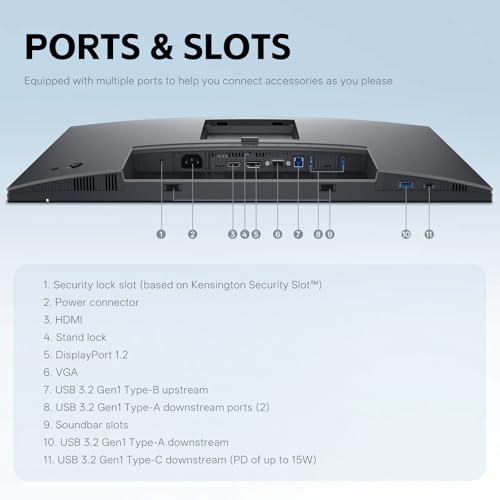 Image of FKA P2425HE Monitor - 24 Inch, Full HD 1080p (1920 x 1080), 16:9 IPS, Computer Monitor Screen with DisplayPort, Type-C, and USB-C Cables - 1 Pack (New)