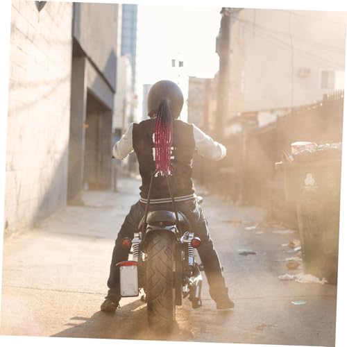 Queue de Cheval pour Casque Dreadlocks Tresse PU Accessoires Moto