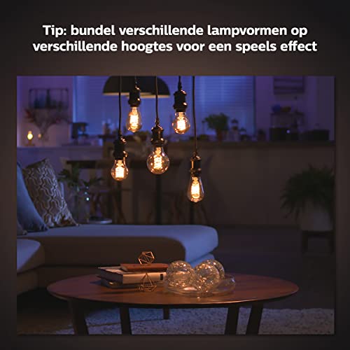 Philips Hue Filament Lamp 1-Pack - E27 - Vintage Globevorm G93 - Duurzame LED Verlichting - warm-wit Licht - Dimbaar… - Image 5
