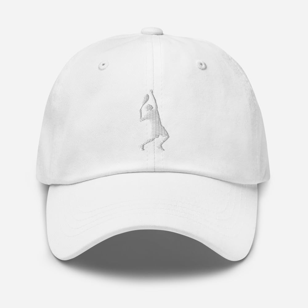 Roger Federer Tennis White Silhouette Classic Adjustable Hat