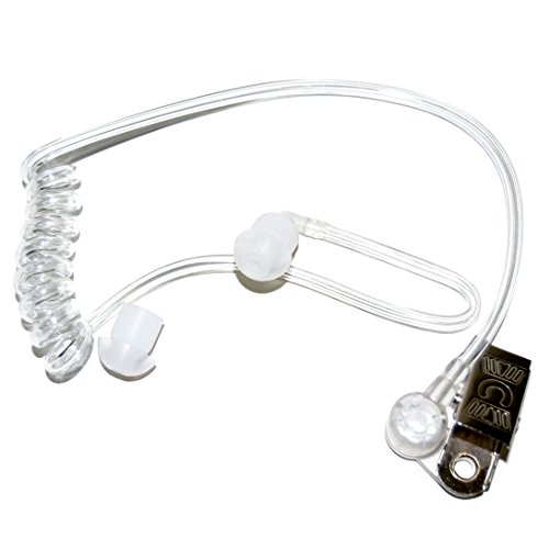 image for HQRP 4-Pack 2 Pin Acoustic Tube Earpiece Headset Mic Compatible with K