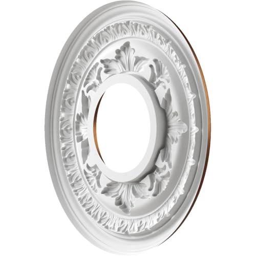 Image of Ekena Millwork CMP10BACDC Baltimore Thermoformed PVC Ceiling Medallion (Fits Canopies up to 4 1 /4 inch), 10 inchOD x 3 1 /2 inchID x 3 /4 inchP, Metallic Dark Copper