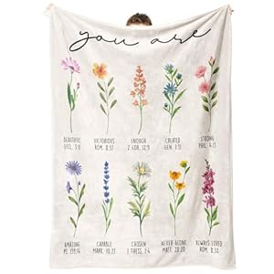 Afterprints Christian Gifts for Women, Christian Blanket with Flowers, Birthday Gifts for Women, Inspirational, Religious Gifts for Sister, Friend, Daughter, Mom, Soft Throw Blankets 50” x 60”