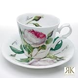 Espressotasse Redoute Roses Roy Kirkham Redoute Rose Espressotasse mit Unterteller