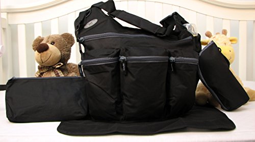 SoHo Daddy, Grand Central 4 Pieces Diaper Bag Set *Limited time Offer !* (Black)