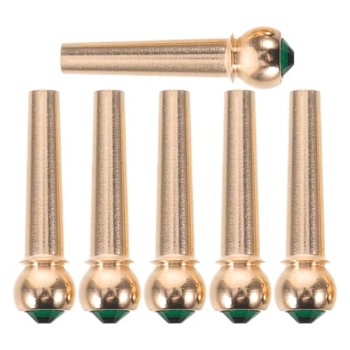 Chevilles de chevalet guitare acoustique laiton cristal, accessoires guitare folk 28 mm 6pcs