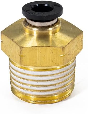 1/2" Male NPT to 1/4" PTC Air Line Push to Connect Pneumatic Fitting