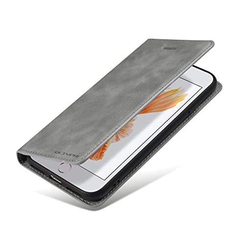 Coque iPhone 7 Plus / 8 Plus étui portefeuille cuir PU gris QLTYPRI