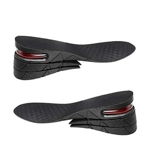 Pimoys Height Increasing Shoe Insole, 3 cm 5cm 7 cm Adjustable 3-Layer Orthotic Air Cushion Heel Insert Increase Insole for Men Women
