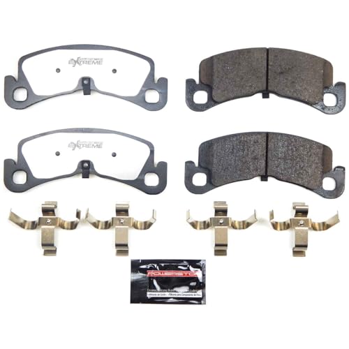 Image of PowerStop Z26 Performance Carbon Fiber Ceramic Brake Pads Front Z26-2443 | Tesla S, Tesla X Carbon Fiber Ceramic Brake Pads + Installation Hardware