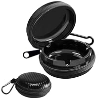 SEATOGEM Taschenaschenbecher, Tragbarer Aschenbecher, Taschenascher Mit Deckel, Reise Aschenbecher Mit Schlüsselanhänger für Outdoor, Camping (1)