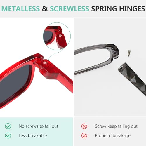 Eyekepper Women Metalless Screwless Spring Hinges Sunglasses Ladies Square Sunshine Glasses4