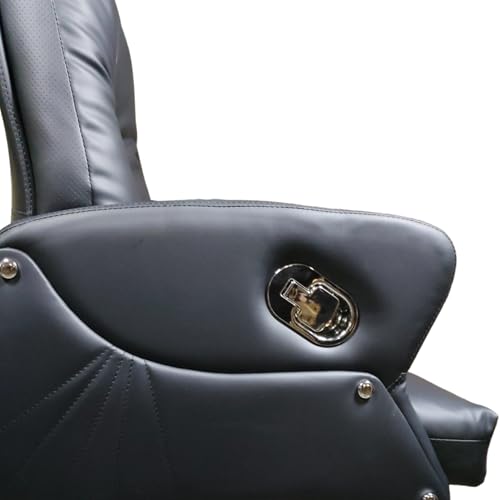 Image of Lakdi The Furniture Co High Back Faux Leather, Comfortable Seat Swivel Chair Revolving and Recliner Chair | Director and Executive Chair | Metal Base (111013161 Black)
