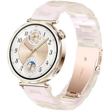 DEALELE Pulseiras femininas compatíveis com Huawei Watch GT5 Pro de 42 mm/GT5 de 41 mm/GT4 de 41 mm/Garmin Venu 3S/Forerunner 265S/Fossil Gen 6, pulseira de substituição de resina colorida de 18 mm