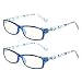 2 Pair Computer Glasses - Anti-blue glasses - Blue Light Blocking Reading Glasses for Women (2 Pack Blue, 2.00)