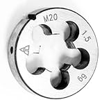 Moicstiy M20 x 1.5 Metric Round Threading Die, Machine Thread Right Hand Alloy Tool Steel Threading Die
