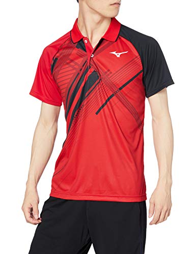 [ミズノ] テニスウェア ゲームシャツ 62JA0502 レッド 日本 XS (日本サイズXS相当)