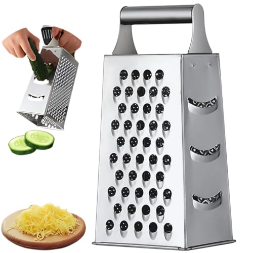 Ralador Fatiador Legumes Frutas Verduras Queijo 4 Faces Multifuncional Prático Durável Ergonômico Lâ