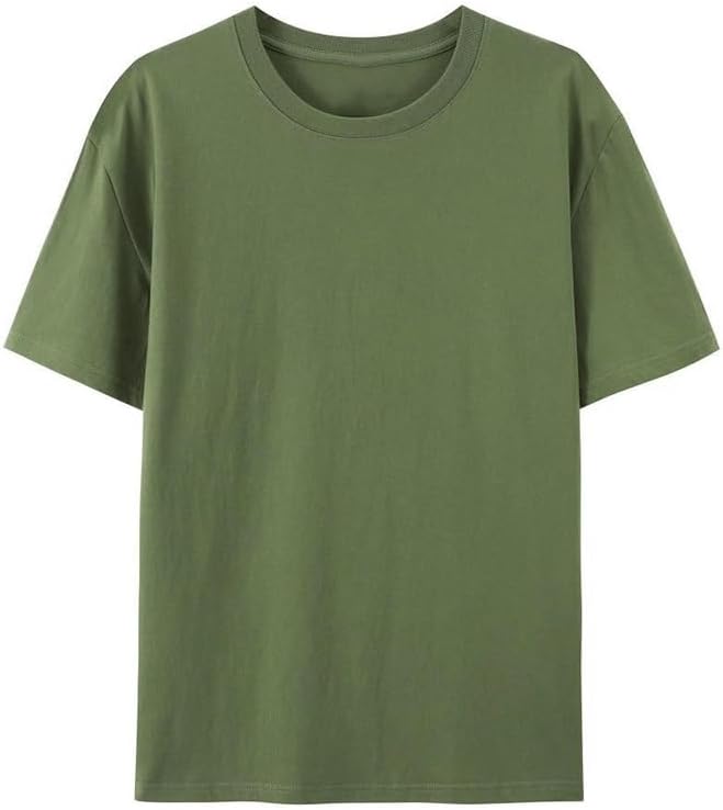 Fashion Cotton T-Shirts Outdoor Sports Breathable Quick Drying Short Sleeves Loose Round Neck Pullover Vest(Gray,Medium)