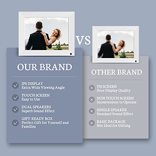 Bsimb Smart Wi-Fi Picture Frame, Electronic Digital Photo Frame With Ips Touch Screen, Share Pictures&Videos Via App Email From Anywhere, 16Gb Storage, Gift For Grandparents (White) #TOP6