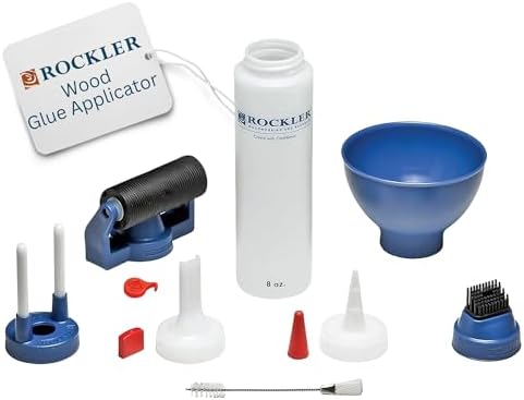 Rockler Wood Glue Applicator Set with Bottle, Brush & Glue Spout