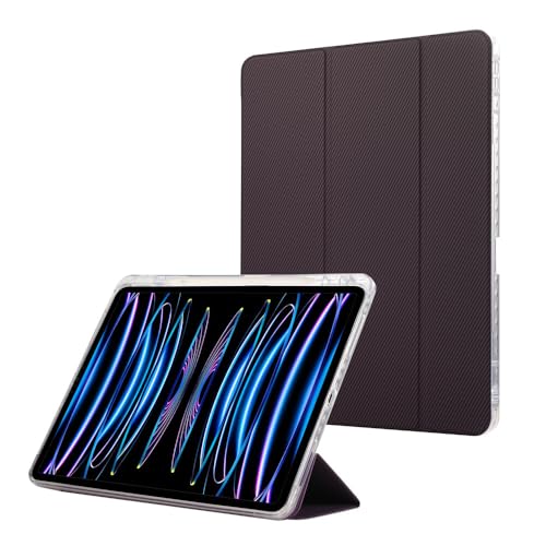 Étui iPad Pro 12.9 2020 violet en cuir et silicone à rabat