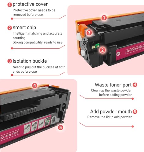 Toner W9090MC résistant aux décolorations pour imprimante HP E47528f - 5