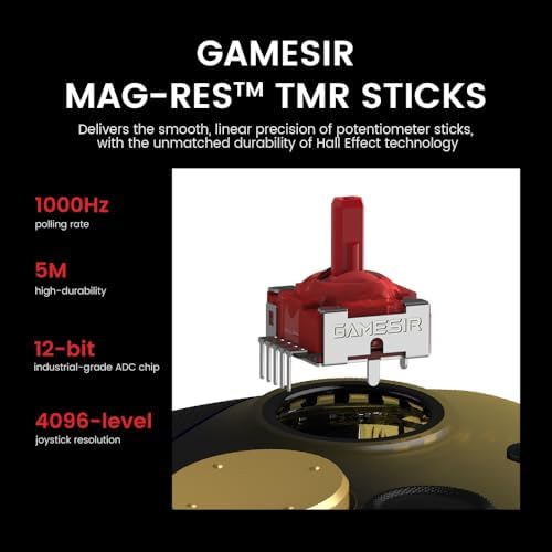 GameSir G7 Pro Wired Controller for Xbox Series X|S, Xbox One, Wireless Gamepad for PC&Android with TMR Sticks, Hall Effect Analog Triggers, 1000Hz Polling Rate, 3.5mm Audio Jack - Golden - 1